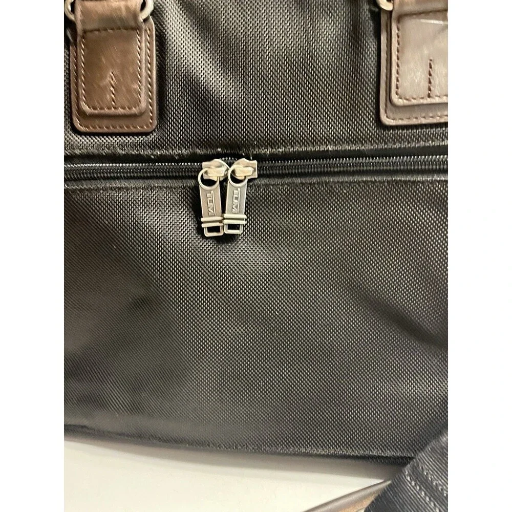TUMI Alpha Bravo McNair Slim Briefcase Black Ballistic Nylon Leather 22611HKH